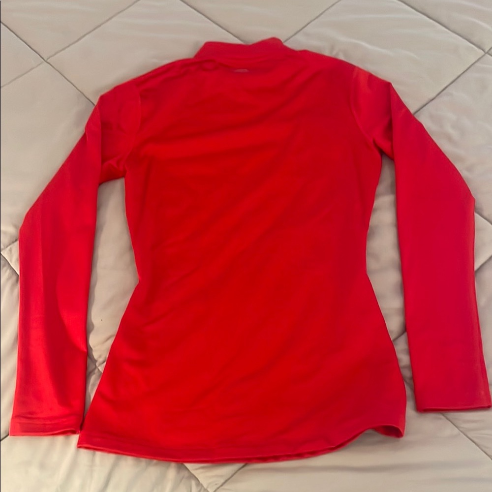 Under Armour Women's Fitted ColdGear Mockneck Shirt - Red - Picture 3 of 3